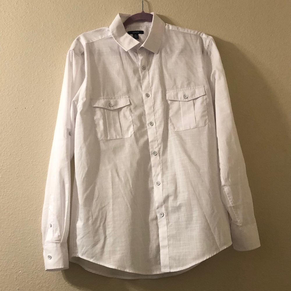 Alfani Men’s White Dress Shirt - M